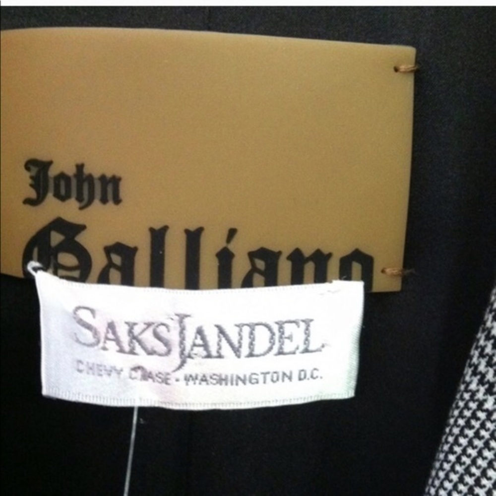John Galliano for Saks Jandel plaid Jacket size 8 - Picture 3 of 8